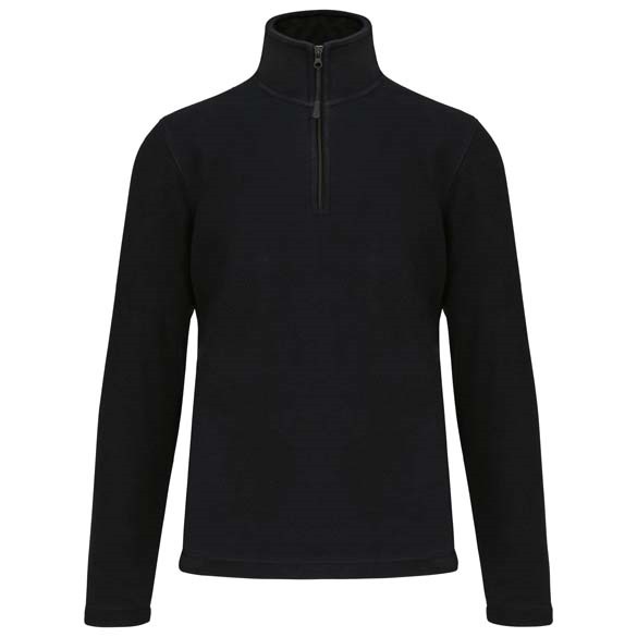 Enzo zip-neck microfleece top