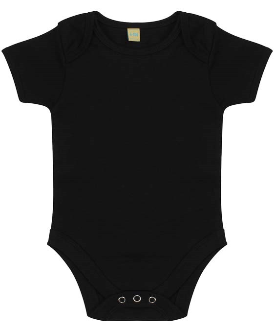 Short-sleeved bodysuit with envelope neck opening