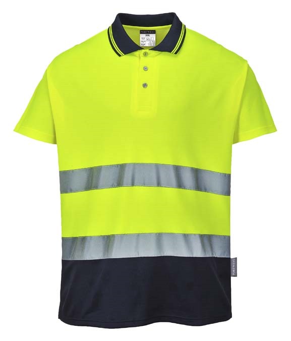 Hi-vis two-tone cotton Comfort polo shirt (S174)