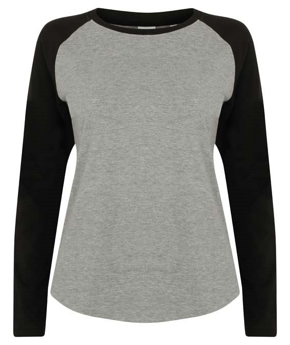 Women&#39;s long sleeve baseball t-shirt